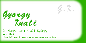gyorgy knall business card