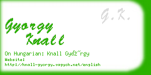 gyorgy knall business card